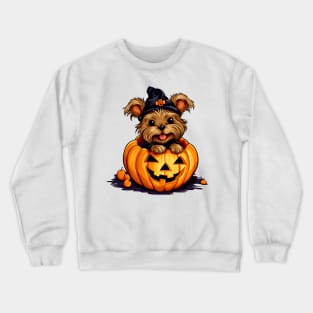 Yorkshire Terrier Dog inside Pumpkin #2 Crewneck Sweatshirt